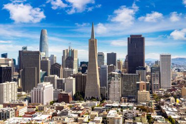San Francisco, California, ABD 'nin panoramik hava manzarası