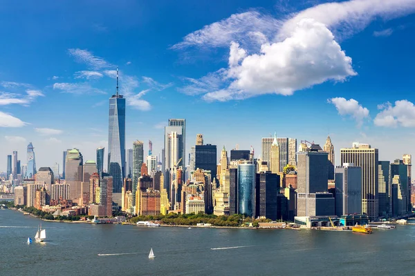 Panoramisch Uitzicht Manhattan New York City Verenigde Staten — Stockfoto