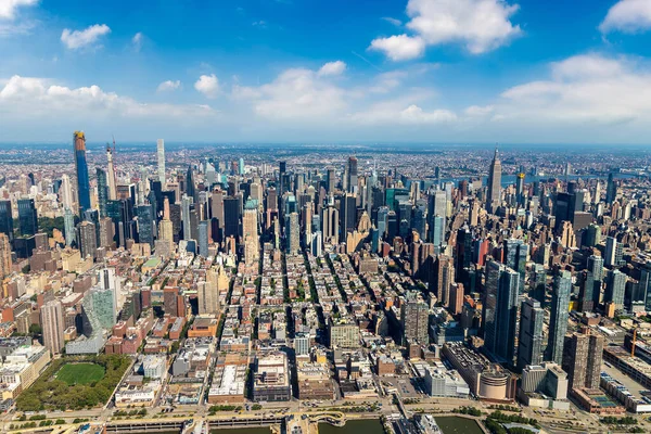 Panoramautsikt Över Manhattan New York City Usa — Stockfoto