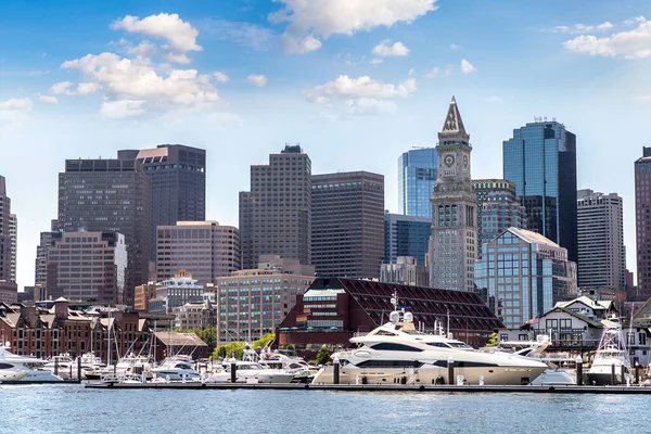 Vista Panorámica Del Paisaje Urbano Boston Día Soleado Estados Unidos —  Fotos de Stock