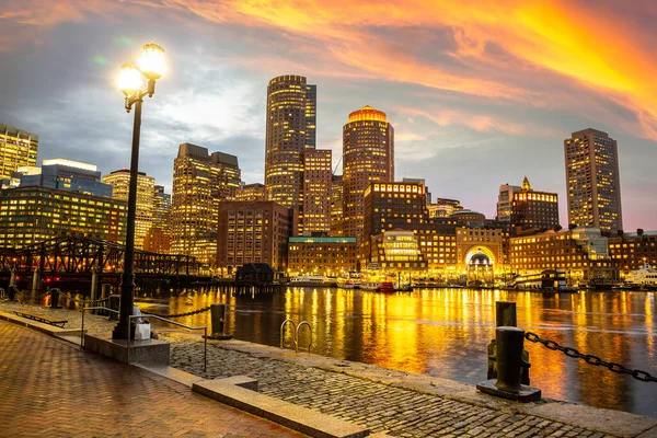 Vista Panorámica Del Paisaje Urbano Boston Fan Pier Park —  Fotos de Stock