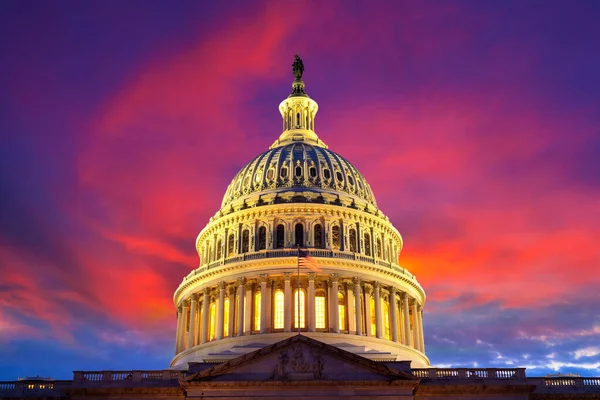 United States Capitol Building Sunset Night Washington Usa — Stock Photo, Image