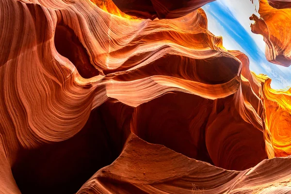 Antelope Canyon Día Soleado Page Arizona Estados Unidos — Foto de Stock