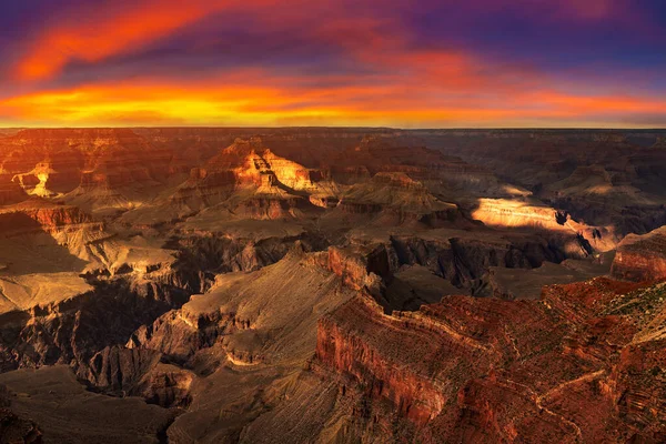 Grand Canyon National Park Naplemente Arizona Amerikai Egyesült Államok — Stock Fotó