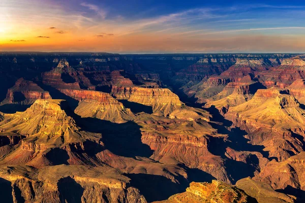 Grand Canyon National Park Powell Point Pôr Sol Arizona Eua — Fotografia de Stock