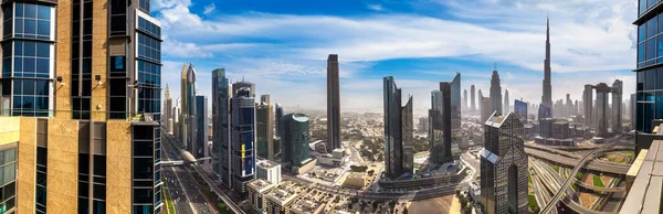 Flygfoto Över Centrala Dubai Sommardag Förenade Arabemiraten — Stockfoto