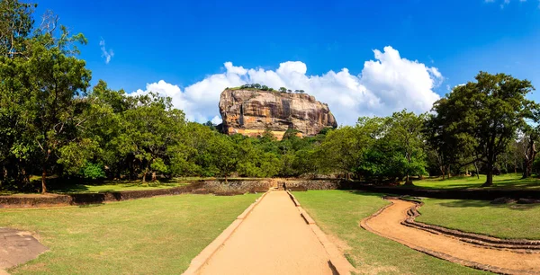 Panorama Vägen Till Lion Rock Sigiriya Solig Dag Sri Lanka — Stockfoto