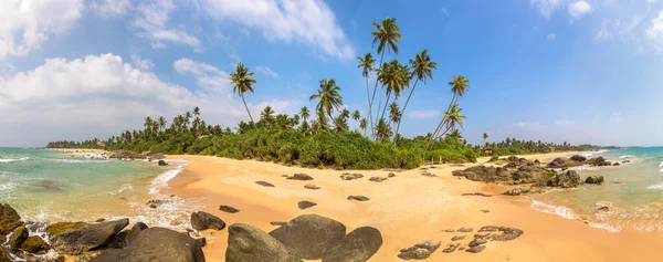 Panorama Ambalangoda Tropical Beach Sunny Day Sri Lanka — Stock Photo, Image