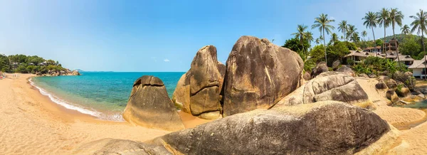 Panorama Playa Cala Coral Isla Samui Tailandia —  Fotos de Stock