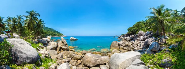 Panorama Bela Praia Hin Wong Ilha Koh Tao Tailândia — Fotografia de Stock