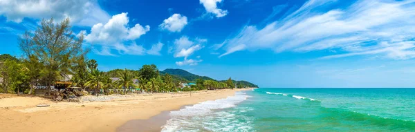 Panorama Plaży Klong Nin Wyspie Koh Lanta Yai Tajlandia Słoneczny — Zdjęcie stockowe