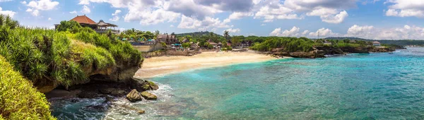 Panorama Dream Beach Nusa Lembongan Island Sunny Day Bali Indonesia — Fotografia de Stock