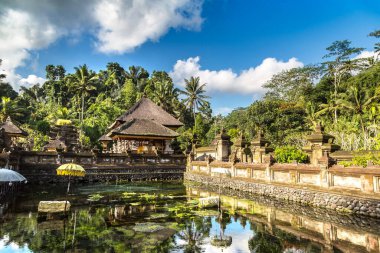 Endonezya, Bali 'deki Pura Tirta Boş Tapınağı' nda kutsal su