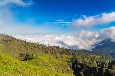 Doğu Java Adası, Endonezya 'nın panoramik hava manzarası