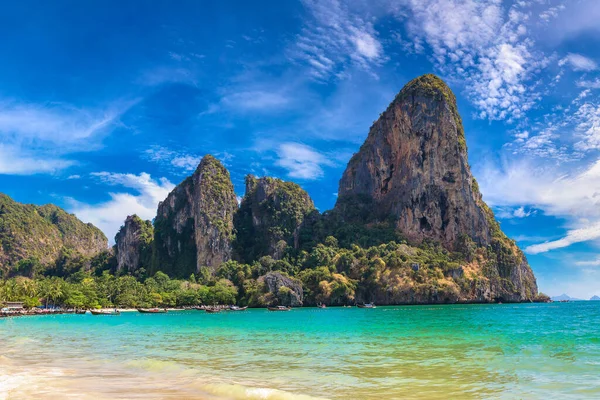 Tropischer Eisenbahnstrand Krabi Nang Thailand — Stockfoto