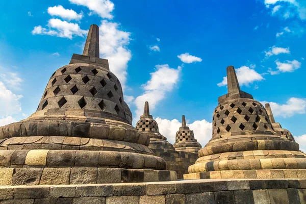 Buddist Ναός Borobudur Κοντά Στην Πόλη Yogyakarta Κεντρική Ιάβα Ινδονησία — Φωτογραφία Αρχείου