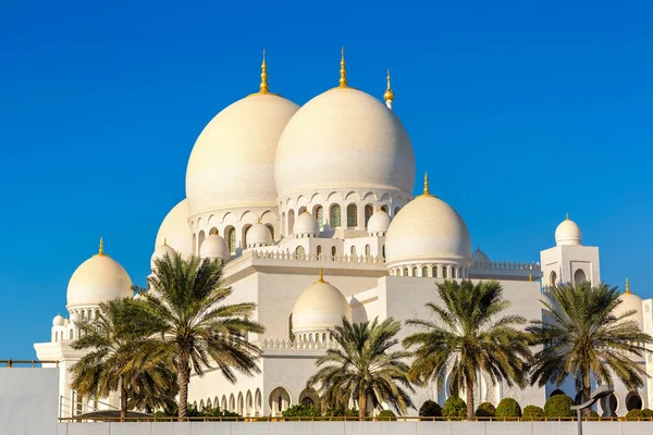 Xeque Zayed Grande Mesquita Abu Dhabi Dia Verão Emirados Árabes — Fotografia de Stock