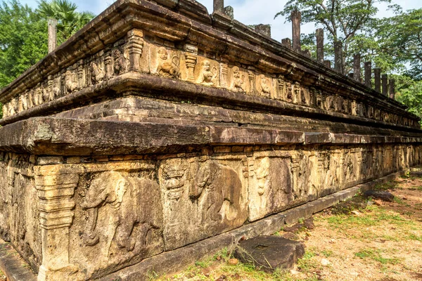 Ruínas Palácio Rei Nishshanka Malla Nissanka Malla Museu Arqueológico Polonnaruwa — Fotografia de Stock