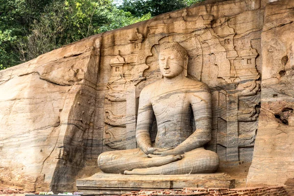 Gal Vihara Viharaya Templo Rochedo Museu Arqueológico Polonnaruwa Sri Lanka — Fotografia de Stock