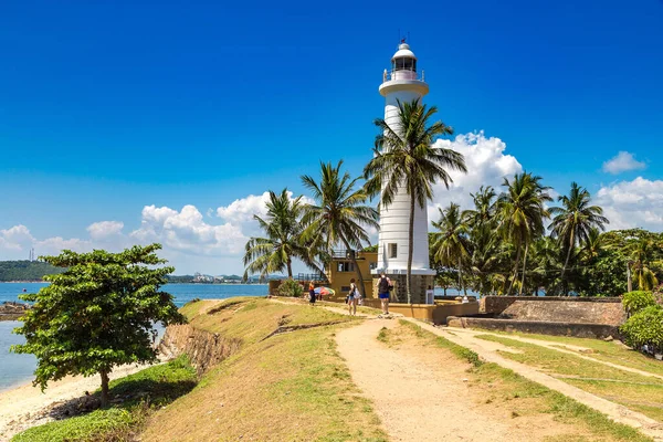 Faro Fuerte Galle Día Soleado Sri Lanka — Foto de Stock