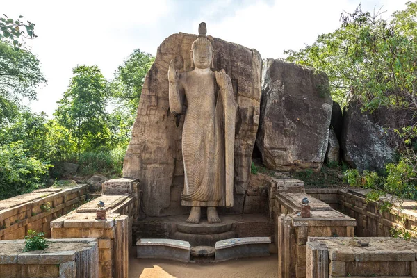 Sri Lanka Daki Avukana Tapınağı Ndaki Buda Heykeli Aukana Tapınağı — Stok fotoğraf