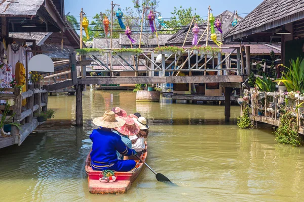 Mercado Flotante Pattaya Tailandia Día Verano — Foto de Stock