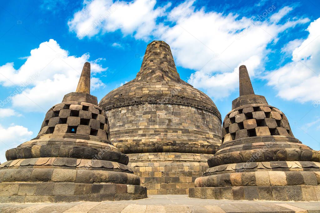 Buddist temple Borobudur near Yogyakarta city, Central Java, Indonesia