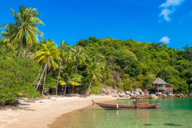 Tayland 'ın Koh Tao adasındaki Sai Nuan plajı.