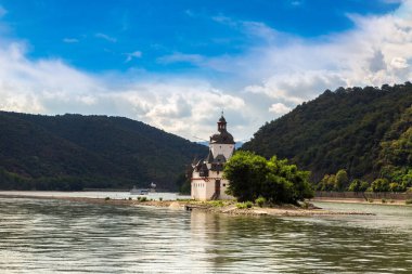 Romantic Rhine valley is a winemaking area in a beautiful summer day, Germany, Kaub