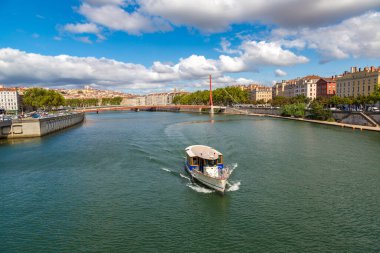 Lyon, Fransa Cityscape güzel yaz gün