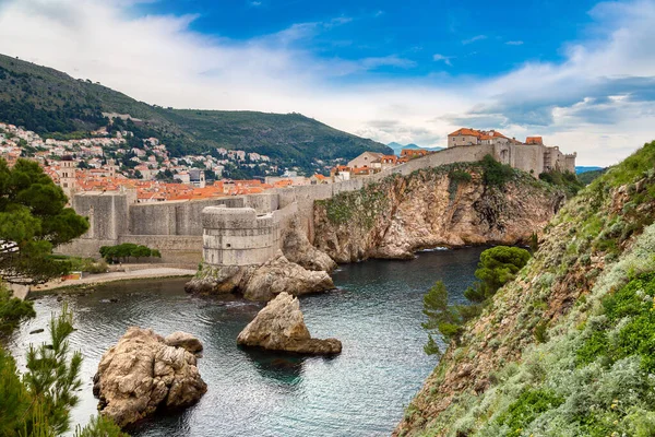 Régi Város Dubrovnik Gyönyörű Nyári Nap Horvátország — Stock Fotó