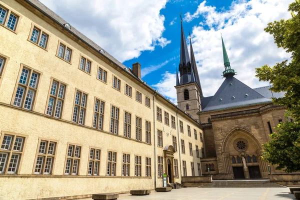 Kathedrale Notre Dame Luxemburg Einem Schönen Sommertag Luxemburg — Stockfoto