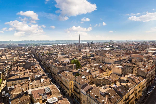 Vista Aerea Panoramica Bordeaux Una Bella Giornata Estiva Francia — Foto Stock