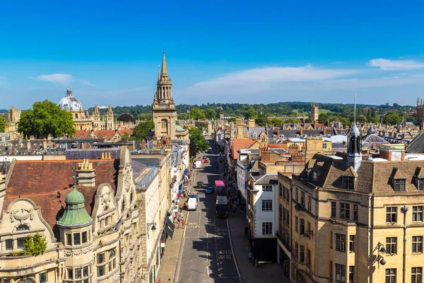 Vista Aérea Panorâmica Oxford Belo Dia Verão Inglaterra Reino Unido — Fotografia de Stock