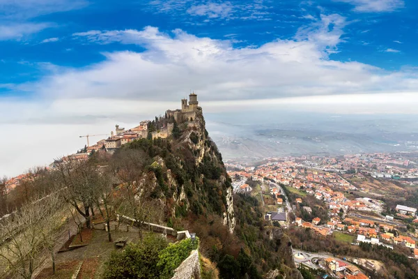 Rocca Della Guaita Fortaleza San Marino Día Invierno — Foto de Stock