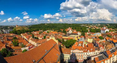 Vilnius cityscape bir güzel yaz günü, Litvanya