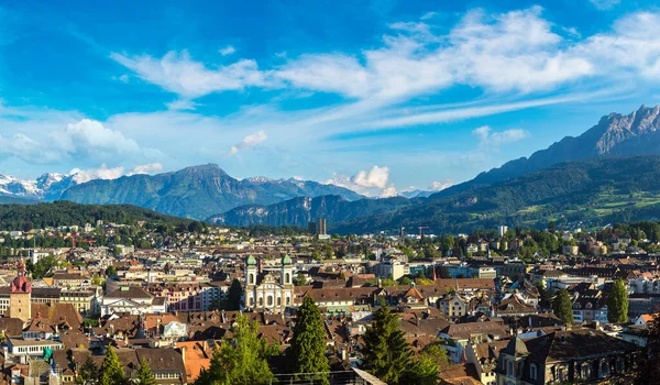 Luzerner Panoramablick Einem Schönen Sommertag Schweiz — Stockfoto
