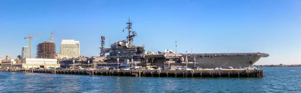 San Diego Usa March 2020 Panorama Aircraft Carrier Uss Midway — Foto Stock