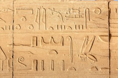 Karnak Tapınağı güneşli bir günde, Luxor, Mısır