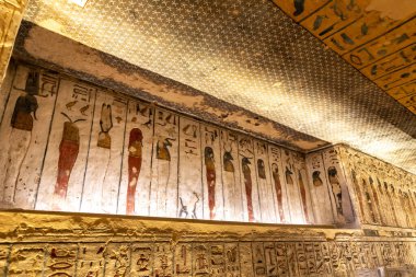 Krallar Vadisi, Luxor, Mısır 'da Firavun Ramses III' ün mezarı.