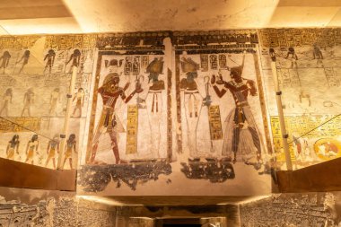 Krallar Vadisi, Luxor, Mısır 'da Firavun Ramses III' ün mezarı.