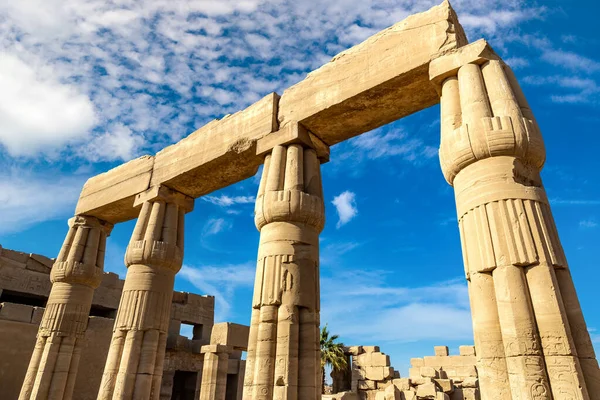 Karnak Temple Sunny Day Luxor Egypt — Zdjęcie stockowe