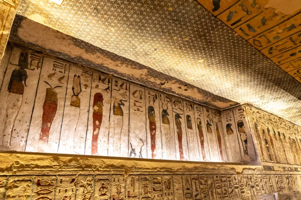 Гробница Фараона Рамсеса Iii Долине Царей Луксор Египет — стоковое фото