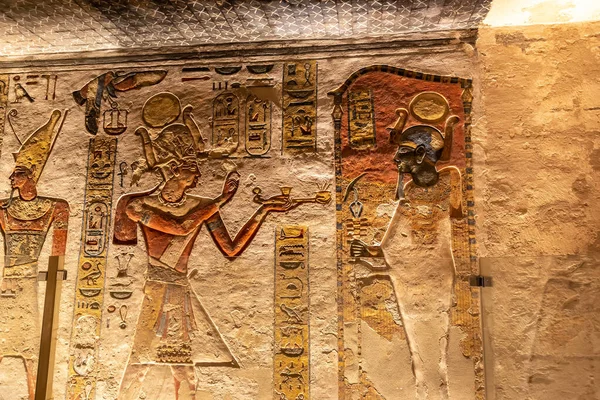 Túmulo Faraó Ramsés Iii Vale Dos Reis Luxor Egito — Fotografia de Stock