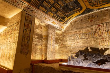 Krallar Vadisi, Luxor, Mısır 'da Firavun mezarı V. Ramses ve VI.