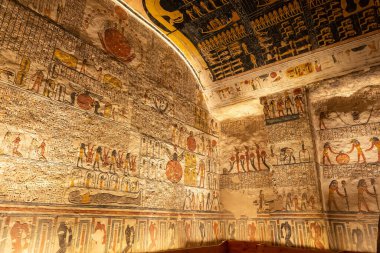 Krallar Vadisi, Luxor, Mısır 'da Firavun mezarı V. Ramses ve VI.