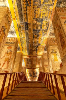 Krallar Vadisi, Luxor, Mısır 'da Firavun mezarı V. Ramses ve VI.