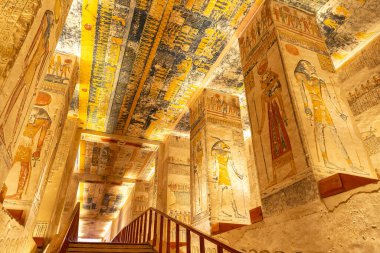 Krallar Vadisi, Luxor, Mısır 'da Firavun mezarı V. Ramses ve VI.