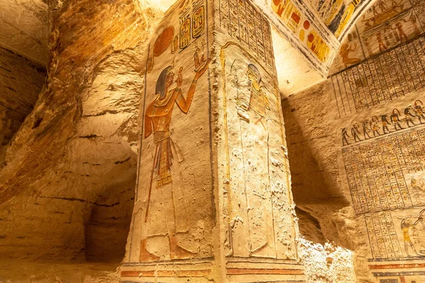 Faraonernas Grav Rameses Och Kungarnas Dal Luxor Egypten — Stockfoto