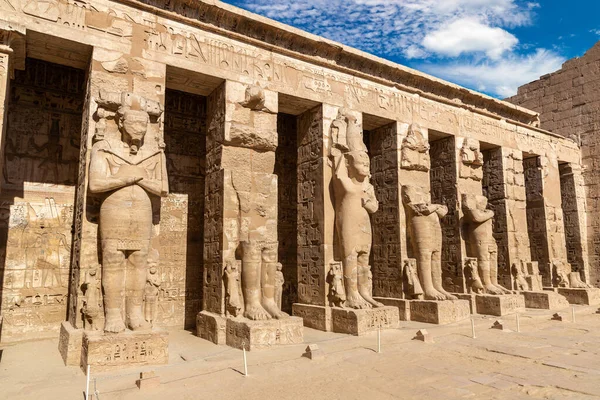 Chrám Medinet Habu Luxoru Údolí Krále Egypt — Stock fotografie